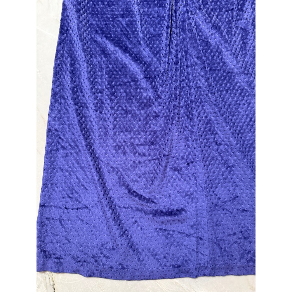 Donna Richard Gilligan O'Malley Vintage Purple Velvet Ruffle Maxi Robe USA Made - Picture 2 of 16
